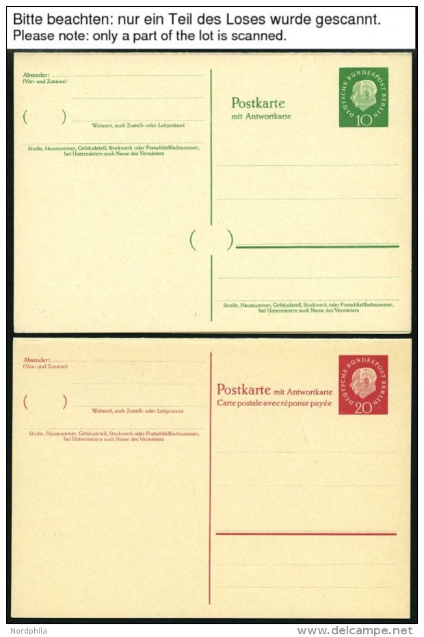 GANZSACHEN A. P 47-P 138 BRIEF, 1959-90, 50 Fast Nur Verschiedene Ungebrauchte Ganzsachenkarten, Pracht, Mi. 180.- - Verzamelingen