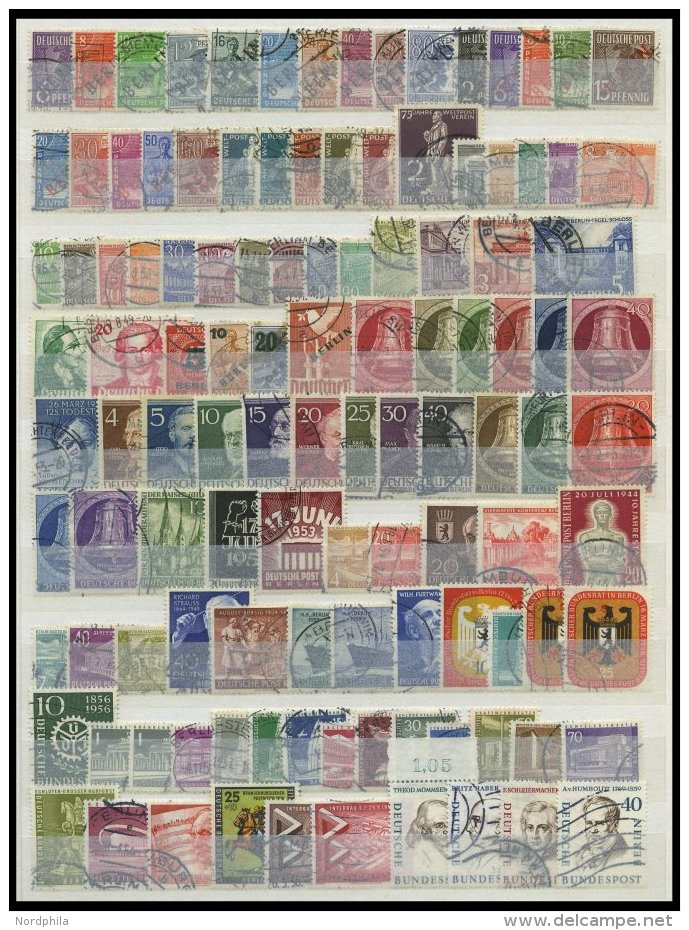 LOTS O, 1948-68, Kleine Gestempelte Partie Verschiedener Mittlerer Werte, Meist Pracht, Mi. 1000.- - Used Stamps