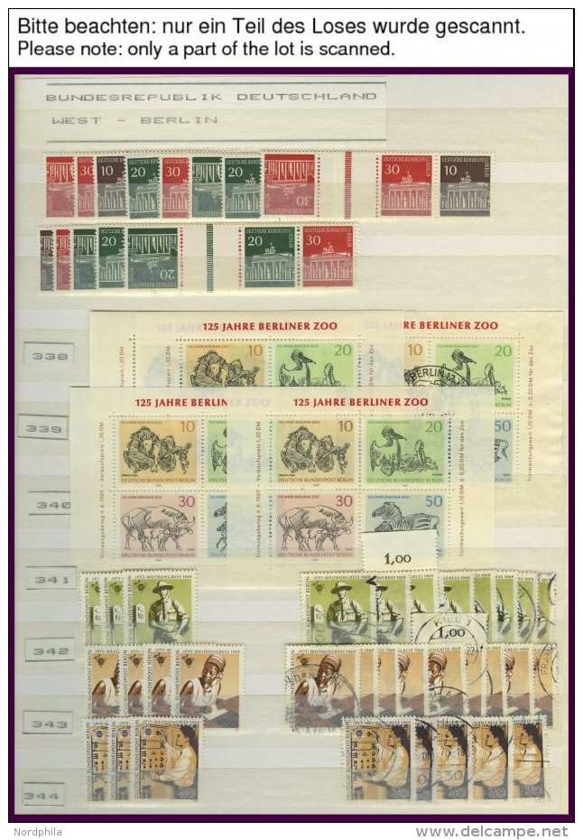 LOTS **, O, Dublettenpartie Berlin Von 1969-77, Sauber Im Einsteckbuch, Fast Nur Prachterhaltung, Mi. Ca. 1500.- - Used Stamps