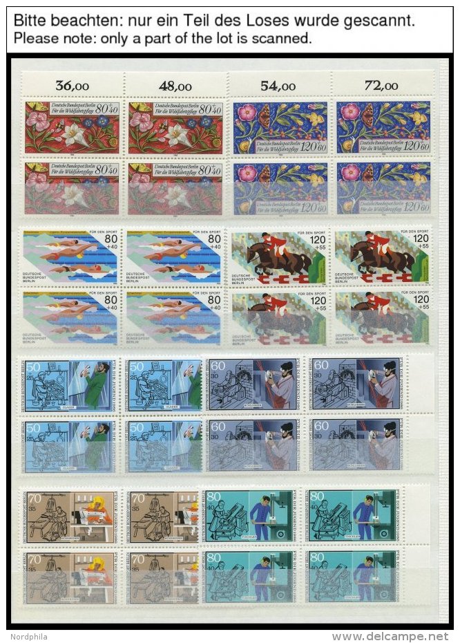 LOTS A. 641-875 VB **, 1981-90, 23 Verschiedene Komplette Sätze In Viererblocks, Pracht, Mi. 600.- - Used Stamps