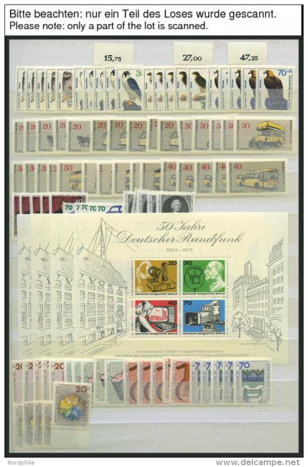 LOTS **, 1969-84, Saubere Dublettenpartie Kompletter Ausgaben, Meist 4-5x, Pracht, Mi. Ca. 2900.- - Used Stamps