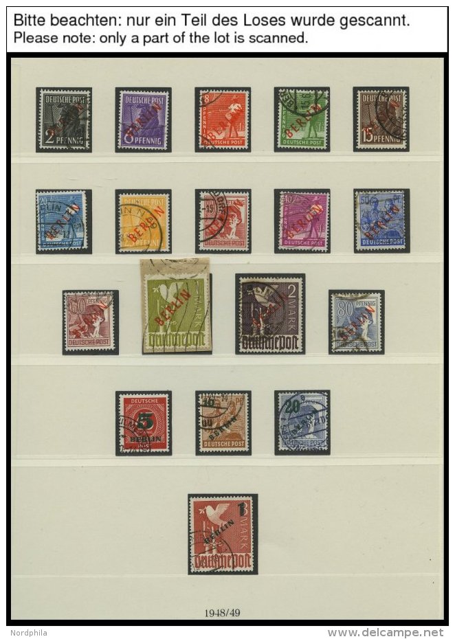 SAMMLUNGEN O, BRIEF, Gestempelte Sammlung Berlin Von 1948-78 Im Lindner Falzlosalbum, Bis Auf Schwarzaufdruck, Mi.Nr. 68 - Collections