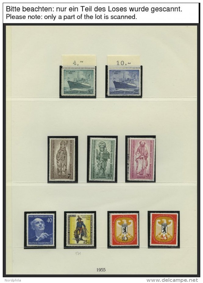 SAMMLUNGEN **, O, Komplette Sammlung Berlin Von 1955-90 In 2 Lindner-Bi-Collect Falzlosalben, Doppelt Gesammelt (** Und - Collections