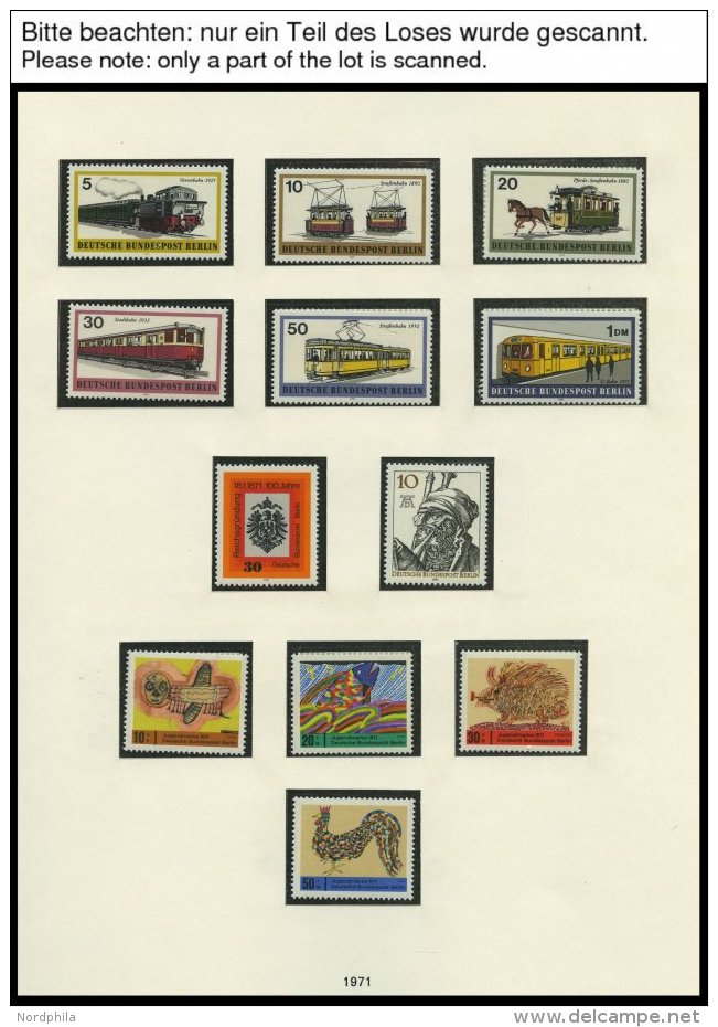 SAMMLUNGEN **, In Den Hauptnummern Komplette Postfrische Teilsammlung Berlin Von 1964-76 Auf SAFE Falzlosseiten, Prachte - Collections