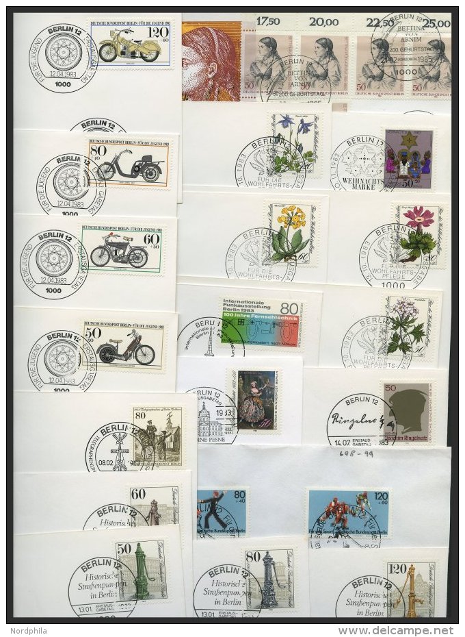 JAHRGÄNGE 689-707,730-771 BRIEF, 1983/85/86, 3 Komplette Jahrgänge Auf FDC`s, Pracht - Other & Unclassified