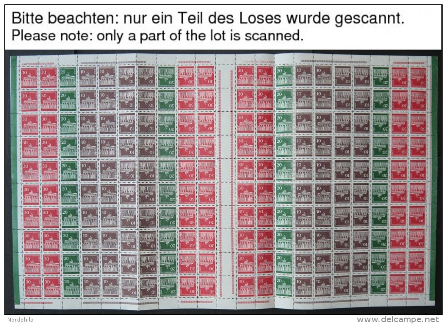 ZUSAMMENDRUCKE MHB 5-7 **, 1966-70, 3 Markenheftchenbogen Brandenburger Tor, Pracht, Mi. 700.- - Se-Tenant