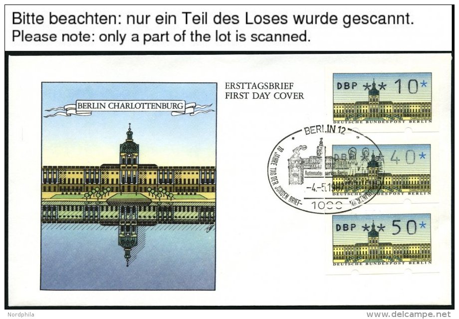 AUTOMATENMARKEN A 1VS 1,VS 2 BRIEF, 4.5.1987, 2 Komplette Versandstellen-Sätze Auf FDC`s, Pracht - Other & Unclassified