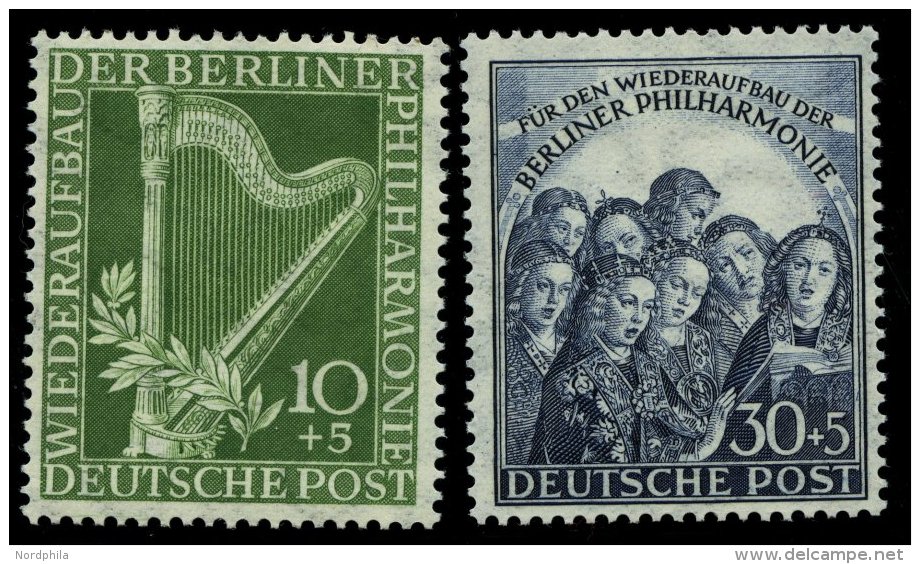 BERLIN 72/3 **, 1950, Philharmonie, Pracht, Mi. 150.- - Used Stamps