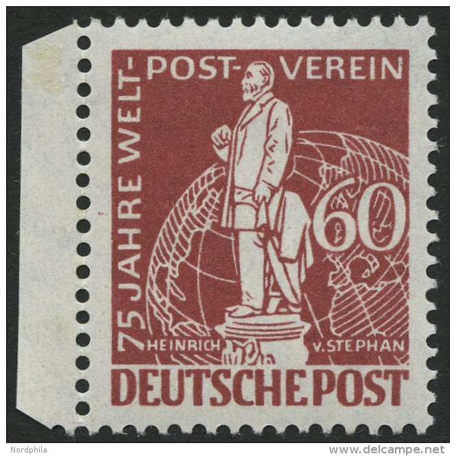 BERLIN 39 **, 1949, 60 Pf. Stephan, Herstellungsbedingter Gummipunkt, Pracht, Mi. 220.- - Used Stamps