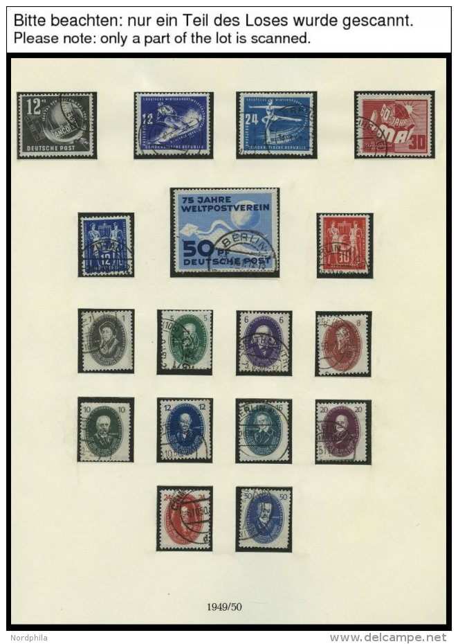 SAMMLUNGEN O, BRIEF, überkomplette Sauber Gestempelte Sammlung DDR Von 1949-65 Mit Einigen Besonderheiten, U.a. Mi. - Collections