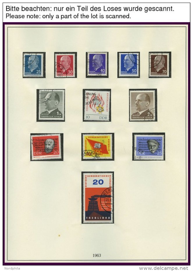 SAMMLUNGEN **, O, überwiegend Postfrische Sammlung DDR Von 1963-76 In 2 Lindner Falzlosalben, Bis Auf Wenige Werte - Collections