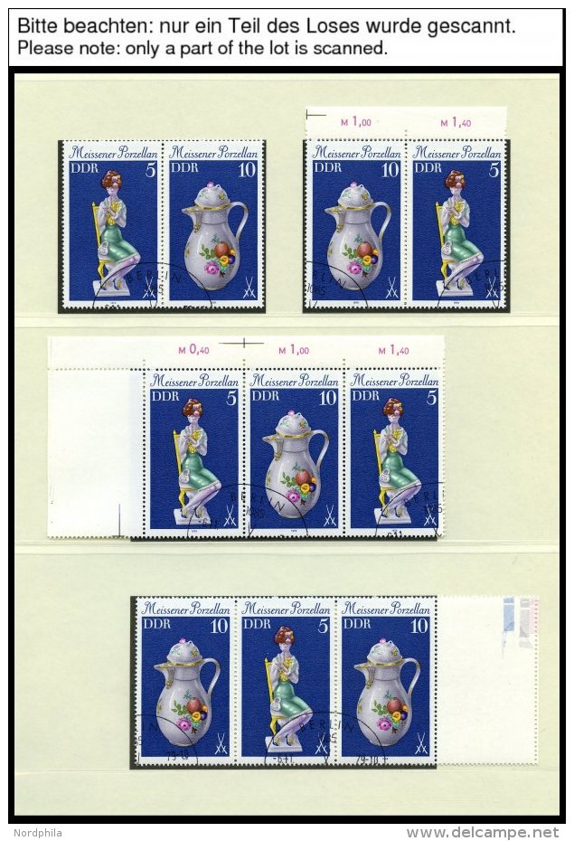 DDR 2464-71 O, 1979, Meissener Porzellan, Alle 32 Zusammendrucke Komplett (W Zd 423-38 Und S Zd 183-98), Pracht - Used Stamps