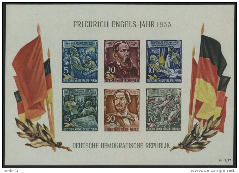 DDR Bl. 13 **, 1955, Block Engels, Pracht, Mi. 80.- - Used Stamps