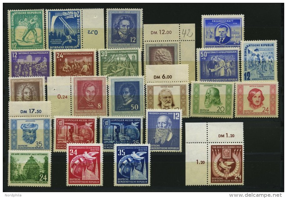 DDR 298-321 **, 1952, 24 Prachtwerte, Mi. 85.- - Oblitérés