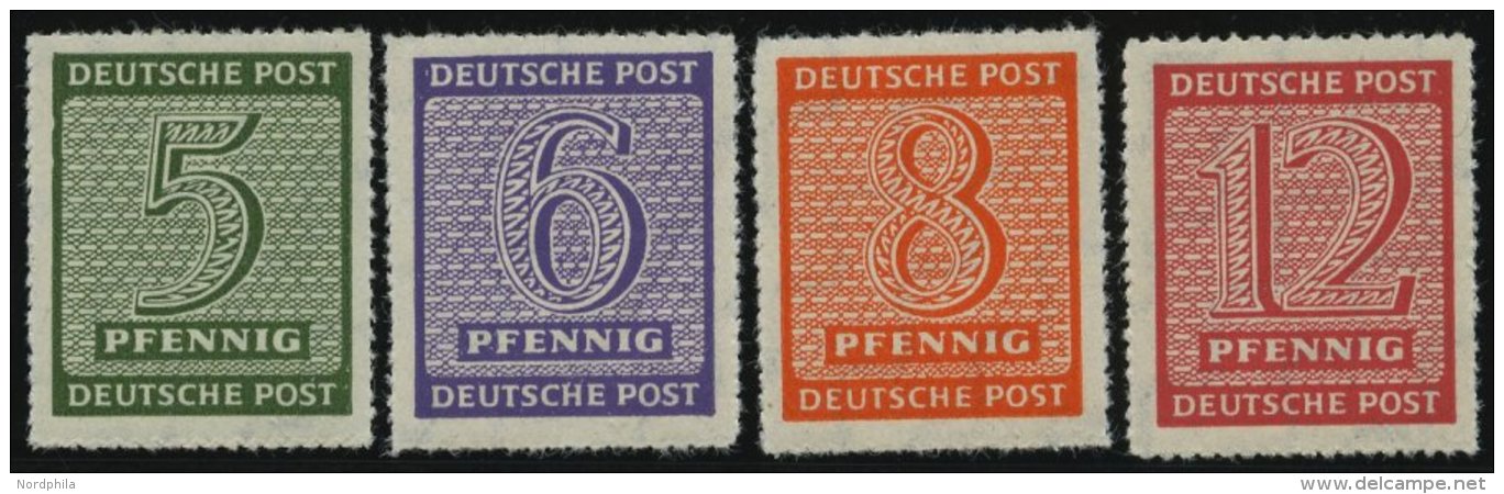 WEST-SACHSEN 116-19DX **, 1945, Roßwein, Durchstochen 16, Wz. X, Prachtsatz, Gepr. Ströh, Mi. 100.- - Other & Unclassified