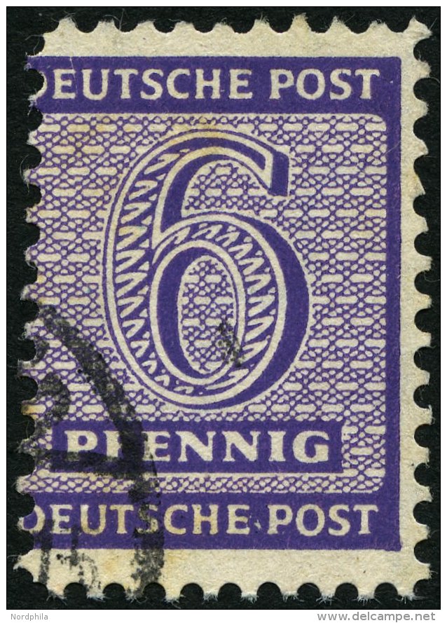 WEST-SACHSEN 117BaX O, 1945, 6 Pf. Grauviolett Roßwein, Gezähnt L 111/4-111/2, Wz. 1X, Etwas Fleckig Sonst Pr - Autres & Non Classés