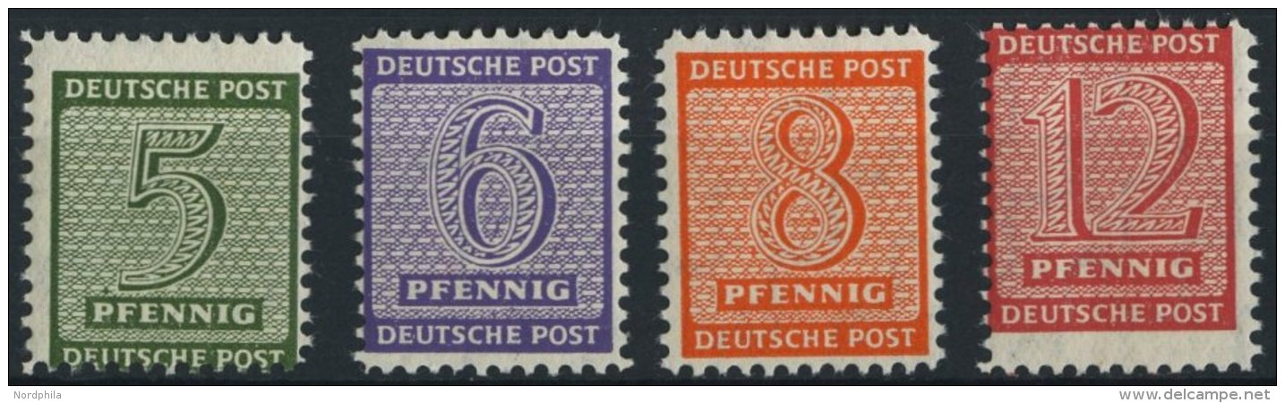 WEST-SACHSEN 116-19BX **, 1945, Roßwein, Gezähnt L 111/4-111/2, Wz. 1X, Prachtsatz, Gepr. Ströh/Dr. Jasc - Other & Unclassified