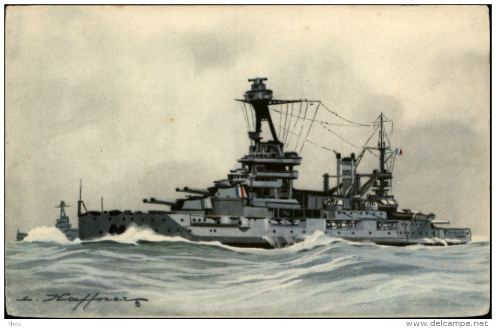 MARINE DE GUERRE - Bateaux De Guerre - CUIRASSE - LORRAINE - Dessin D'Haffner - Warships