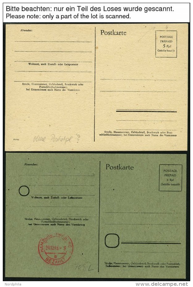 ALL. BES. AUFBRAUCHAUSGABEN Spezialsammlung Behelfsausgaben Brit. Zone, 120 Belege Im FDC-Album Mit Vielen Besseren Ausg - Other & Unclassified