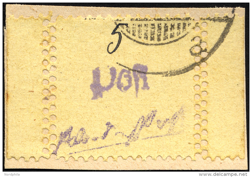 GROSSRÄSCHEN 3S BrfStk, 1945, 5 Pf. Auf Gelb Mit Seitenrändern, Mit Doppelter Senkrechter Zähnung, Pracht - Private & Local Mails