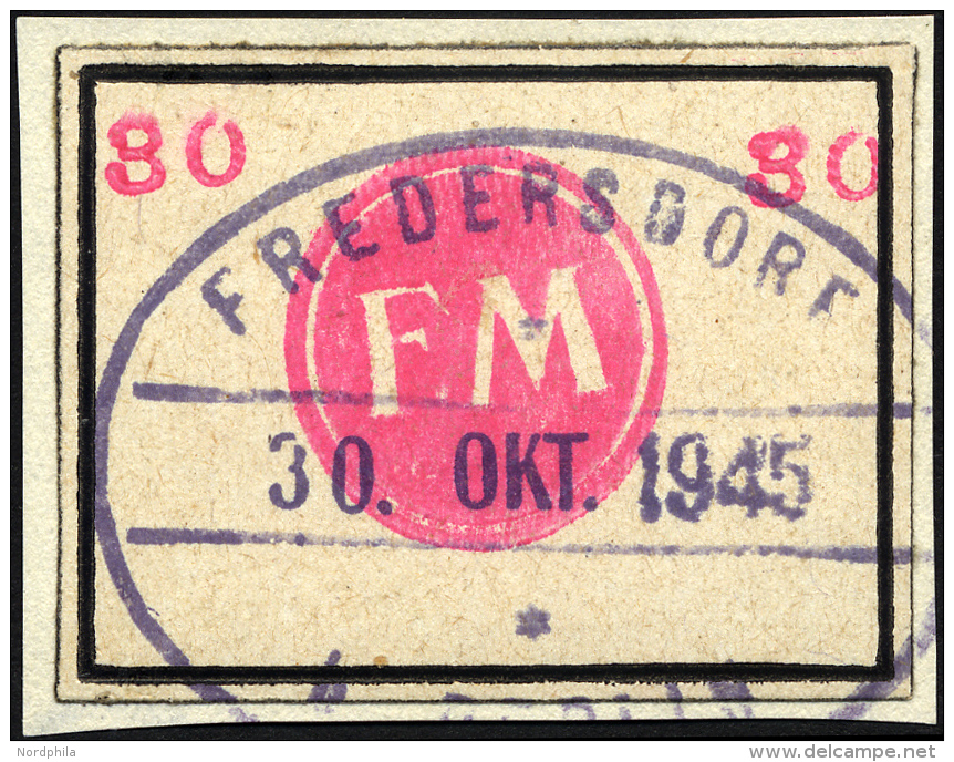 FREDERSDORF Sp 250 BrfStk, 1945, 30 Pf., Rahmengröße 38x28 Mm, Kleine Wertziffern, Mit Stempel Vom 30. Oktobe - Private & Local Mails