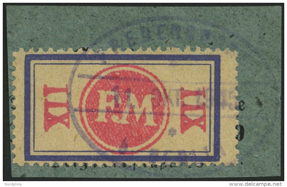 FREDERSDORF Sp 164F BrfStk, 1945, XII Pf., Rahmengröße 38x21 Mm, Mit Abart Aufdruck Mittelrosa, Prachtbriefst - Private & Local Mails