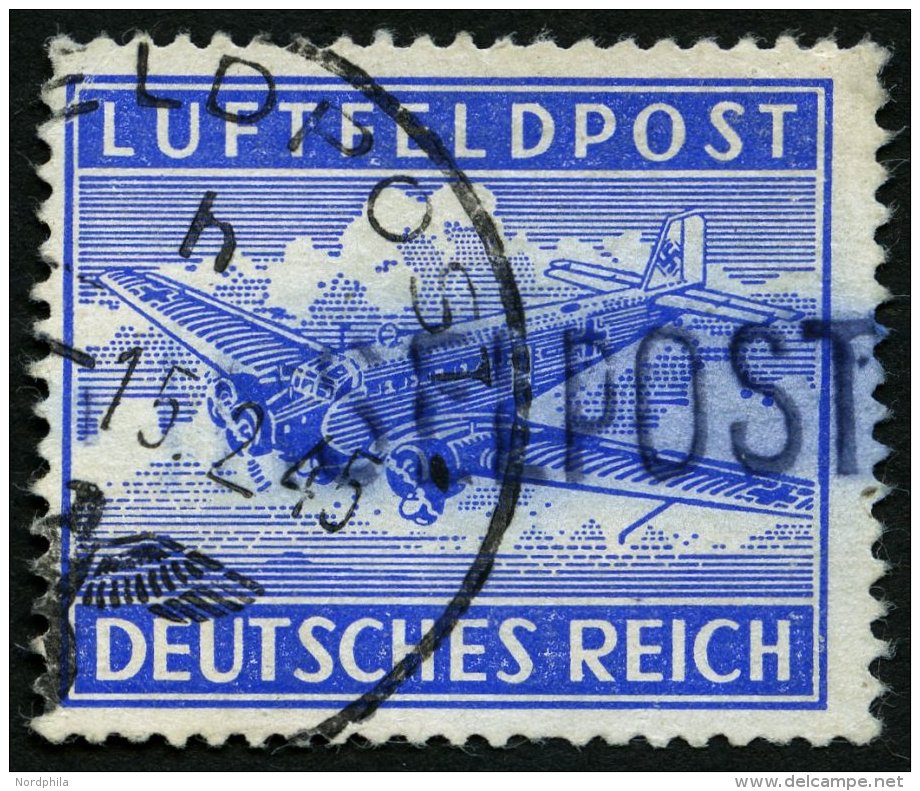 FELDPOSTMARKEN 11Aa O, 1945, Insel Leros, Gezähnt, Aufdruck Schwarzblauviolett, Feinst (Zähnung Teils Etwas St - Occupation 1938-45