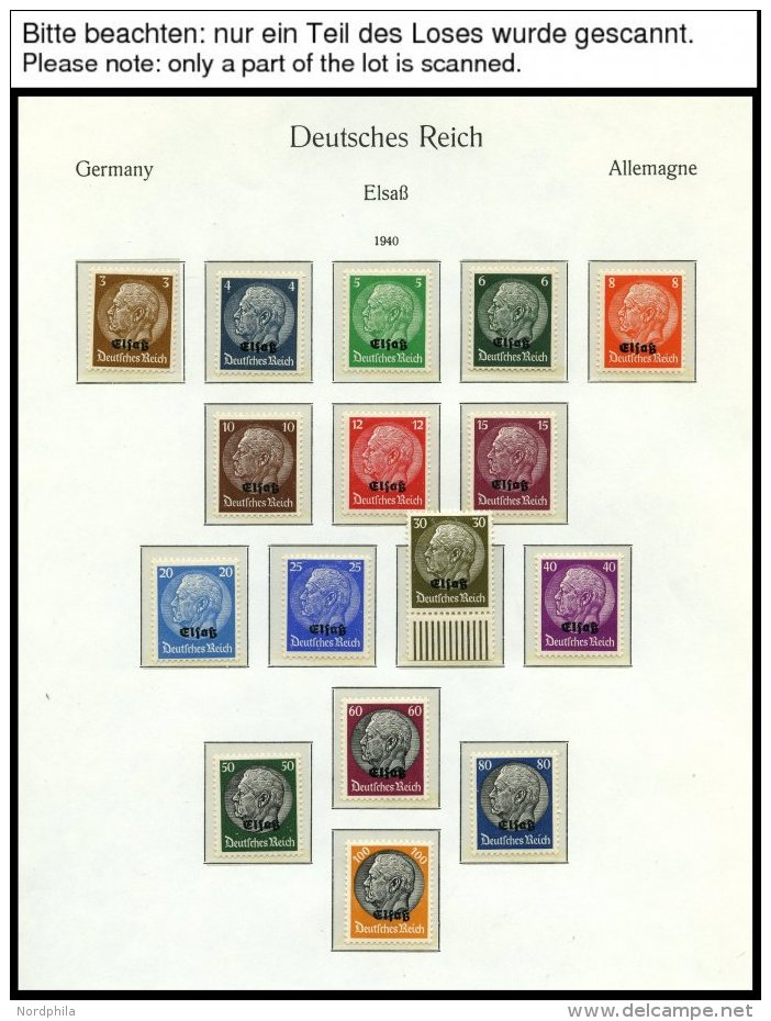 SAMMLUNGEN U. LOTS *,**,o , Ungebrauchte Sammlung Mit Elsaß, Lothringen, Luxemburg Und Ukraine, Dazu Elsaß G - Bezetting 1938-45