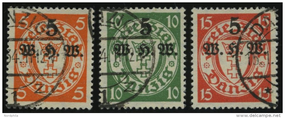 FREIE STADT DANZIG 237-39 O, 1934, Winterhilfswerk, Prachtsatz, Mi. 130.- - Other & Unclassified