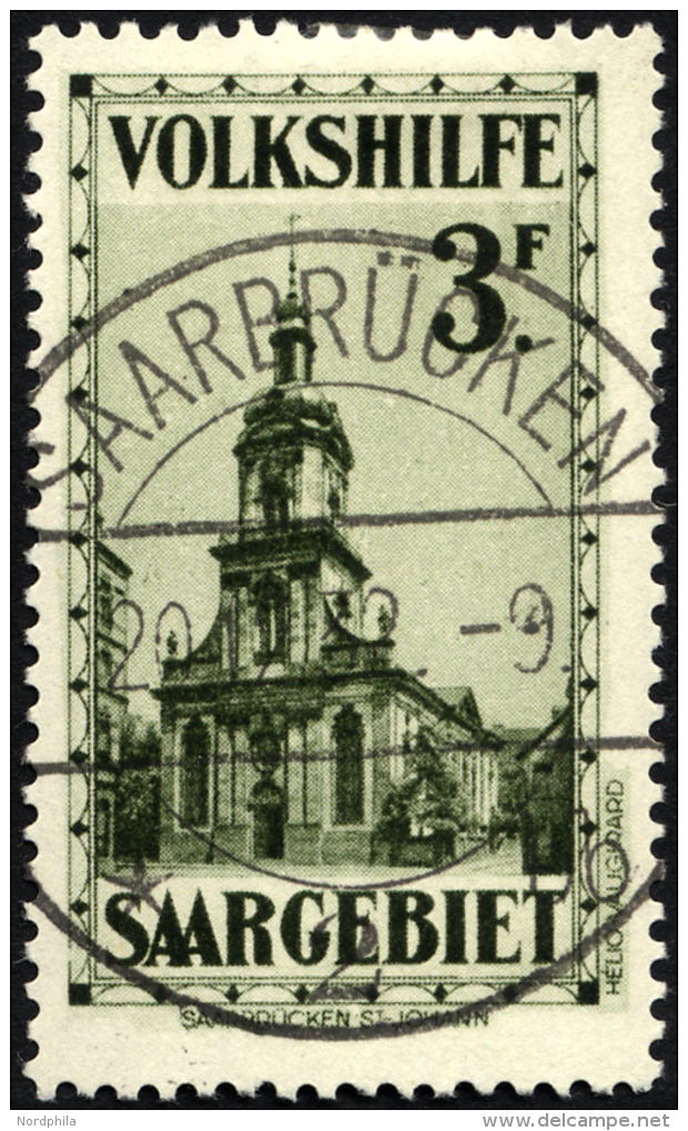 SAARGEBIET 166 O, 1932, 3 Fr. Volkshilfe, Pracht, Gepr. Hoffmann BPP, Mi. 220.- - Otros & Sin Clasificación