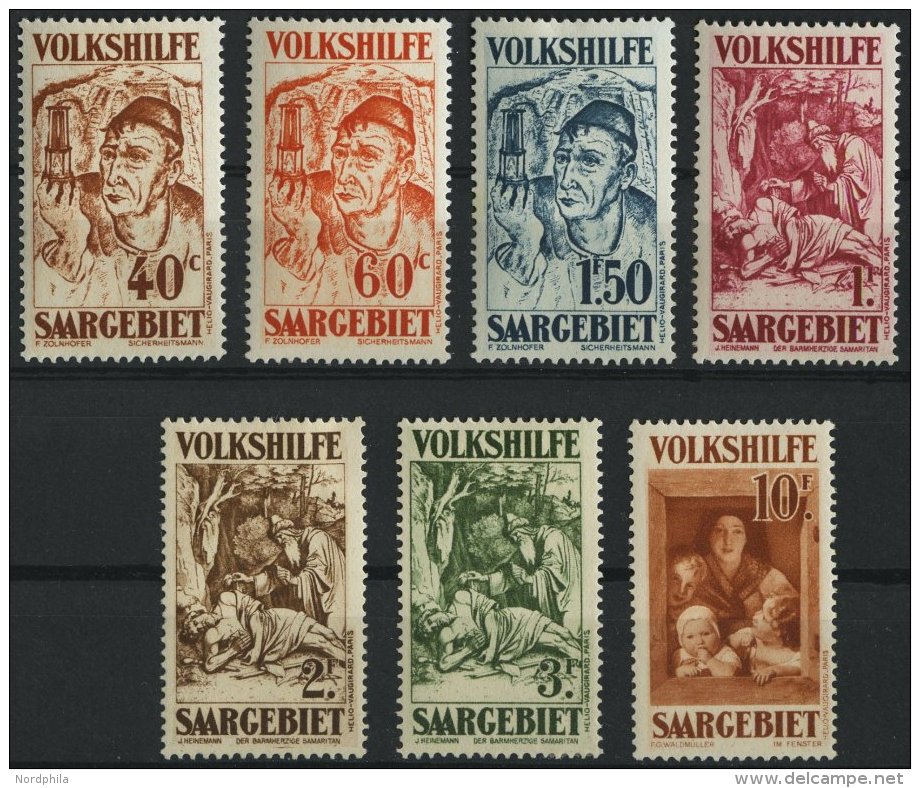 SAARGEBIET 144-50 *, 1931, Volkshilfe, Falzreste, Prachtsatz, Mi. 200.- - Other & Unclassified