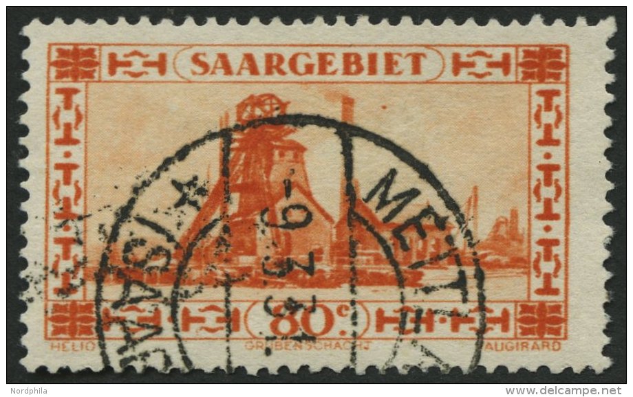 SAARGEBIET 116I O, 1927, 80 C. Förderanlage Mit Abart Punkt Unter IE In Saargebiet, Pracht, Kurzbefund Geigle, Mi. - Otros & Sin Clasificación