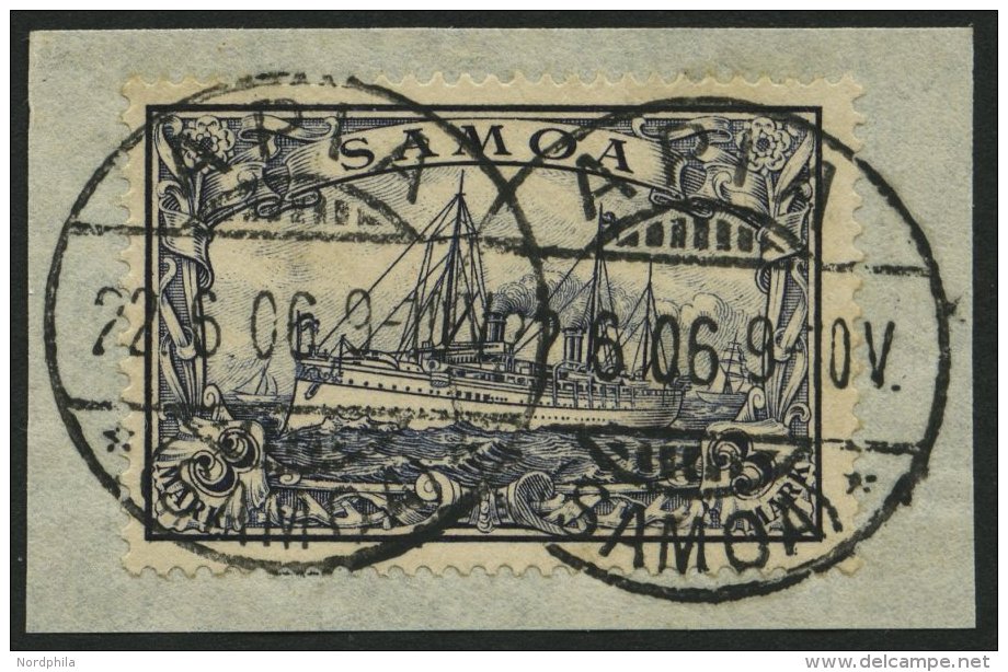 SAMOA 18 BrfStk, 1901, 3 M. Violettschwarz, Prachtbriefstück, Mi. (170.-) - Samoa