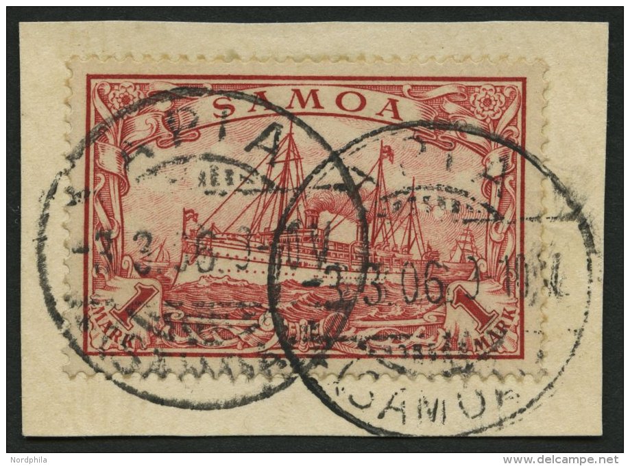 SAMOA 16 BrfStk, 1901, 1 M. Rot, Prachtbriefstück, Mi. (70.-) - Samoa