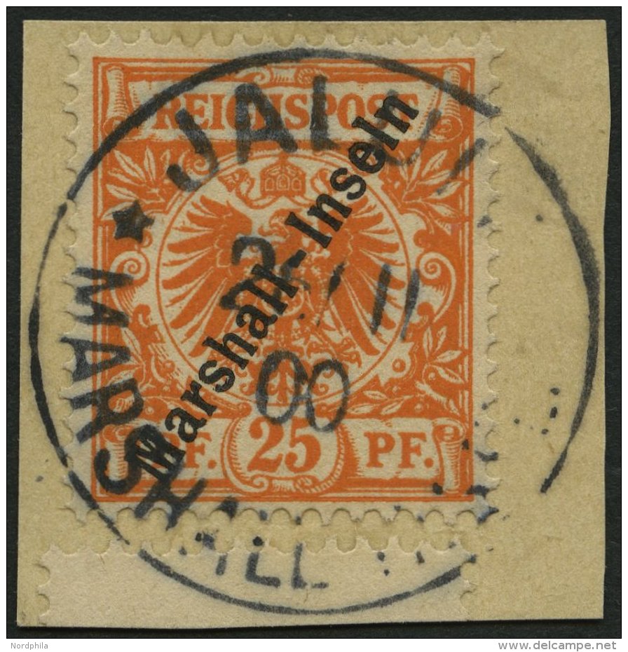 MARSHALL-INSELN 11b BrfStk, 1899, 25 Pf. Dunkelorange, Prachtbriefstück, Gepr. Jäschke-L., Mi. (70.-) - Marshall Islands