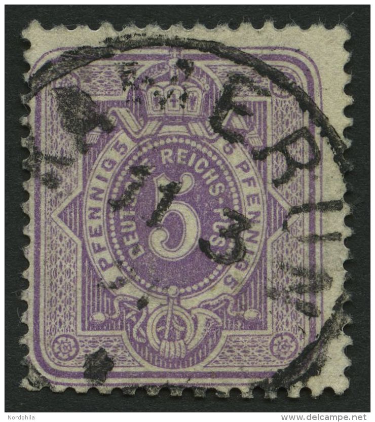 KAMERUN V 40II O, 1887, 5 Pf. Violettpurpur, Stempel KAMERUN, üblich Gezähnt Pracht, Mi. 300.- - Cameroun