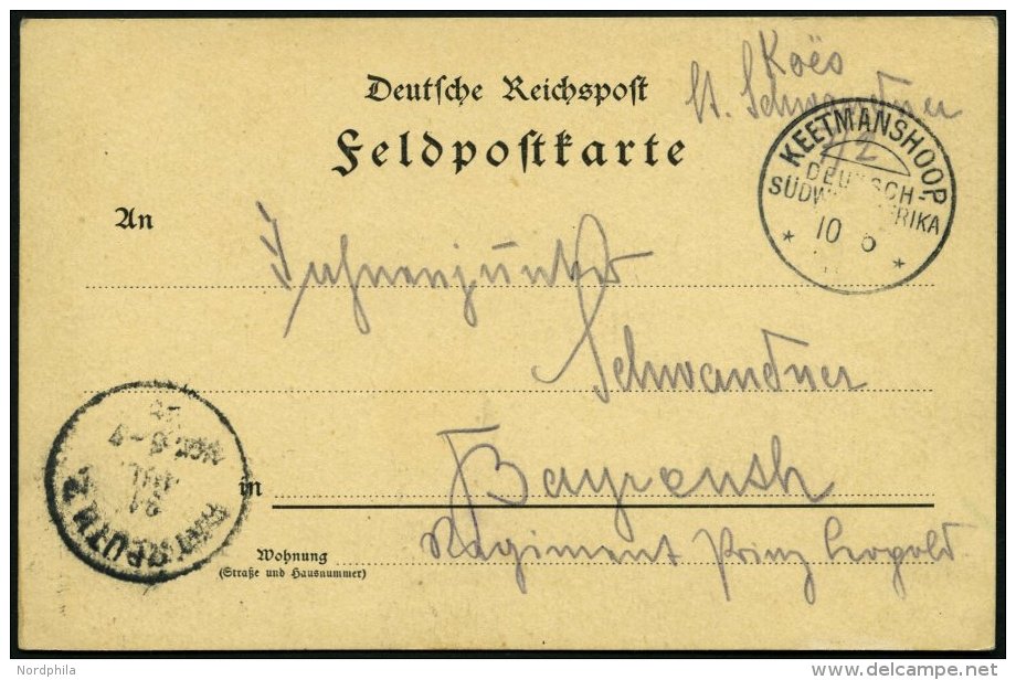 DSWA KEETMANSHOOP, 10.6.05, Feldpostkarte Von Koes Nach Bayreuth, Pracht - German South West Africa