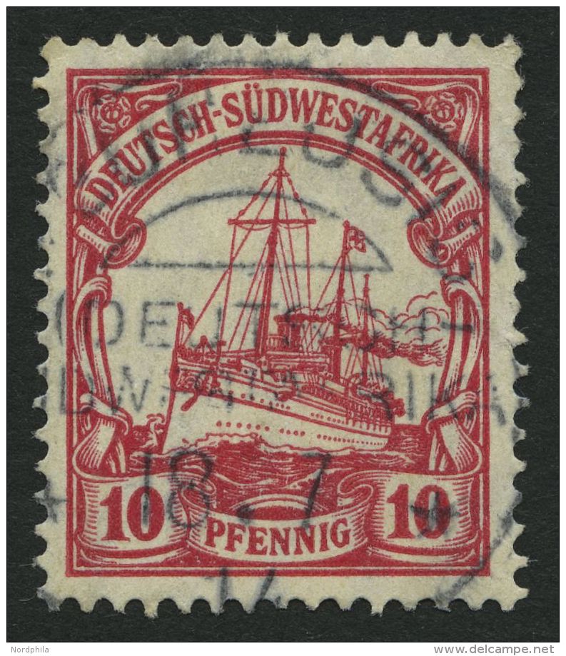 DSWA 26 O, NEUHEUSIS Auf 10 Pf. Karminrot, Pracht - German South West Africa