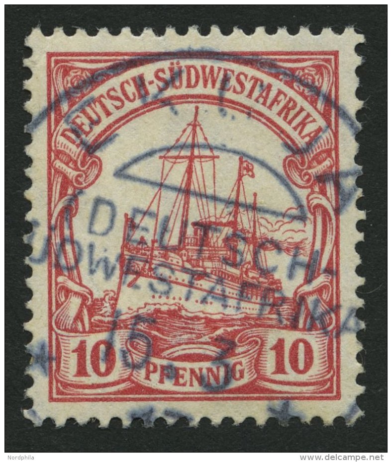 DSWA 26 O, EKUJA, Zentrisch Auf 10 Pf. Karminrot, Pracht - German South West Africa