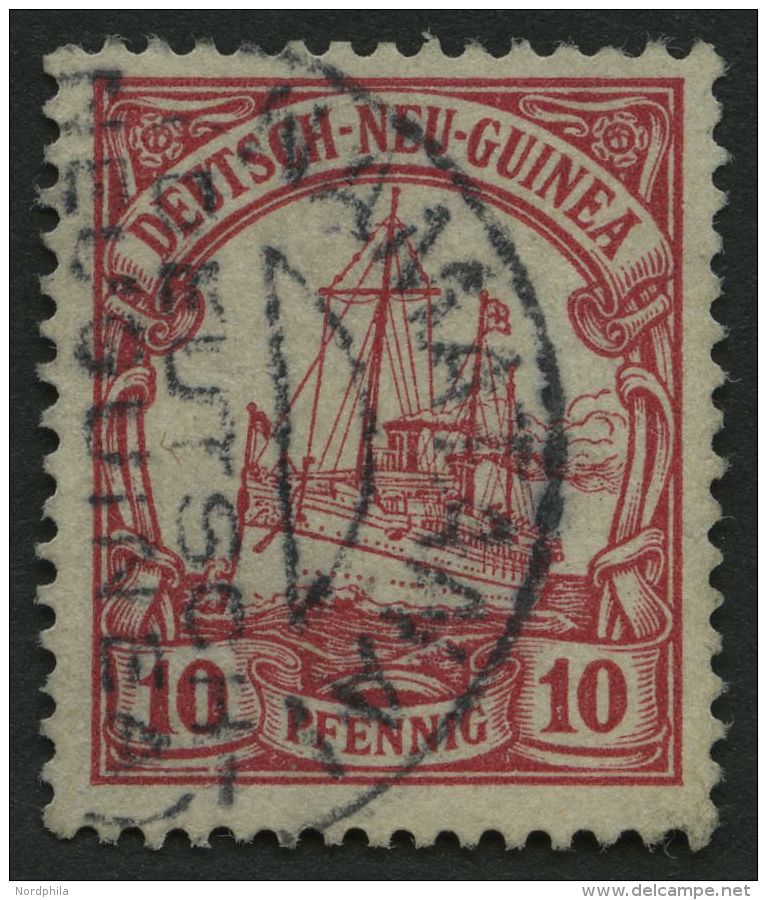 DEUTSCH-NEUGUINEA 9 O, 1900, 10 Pf. Dunkelkarminrot, Ohne Wz., Stempel NAMATANAI, Pracht, Gepr. Pauligk - Nouvelle-Guinée