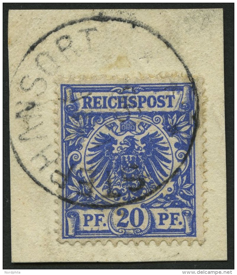DEUTSCH-NEUGUINEA M 48d BrfStk, 1897, 20 Pf. Violettultramarin, Stempel STEPHANSORT, Prachtbriefstück - German New Guinea