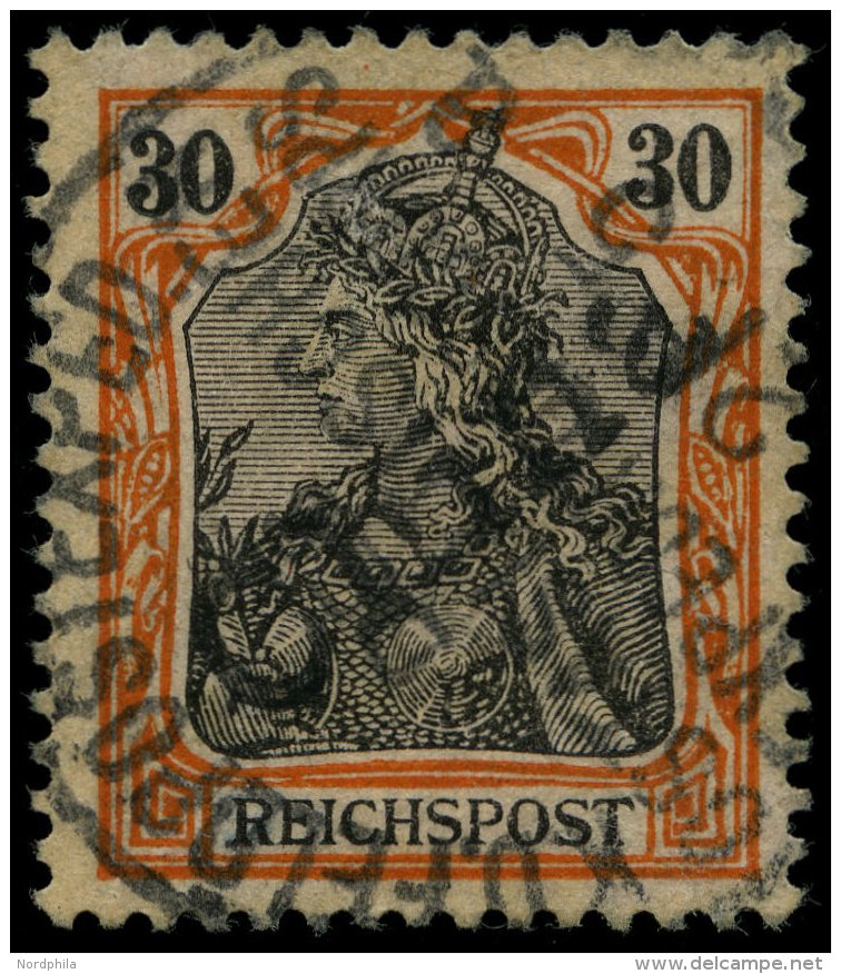 DP CHINA 12 O, 1900, 30 Pf. Handstempelaufdruck, Stempel K.D. FELDPOSTEXPED. DES OSTASIATISCHEN EXPEDITIONSCORPS A, R&uu - China (offices)