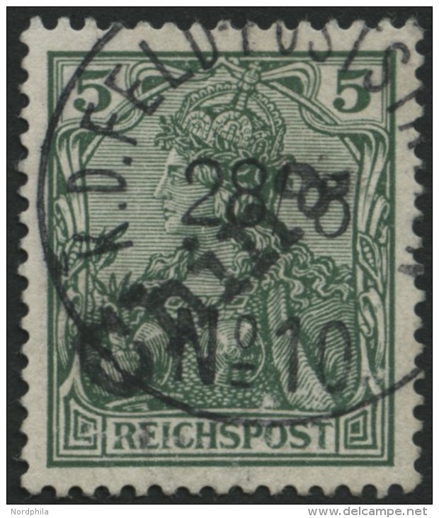 DP CHINA 9 O, 1900, 5 Pf. Handstempelaufdruck Mit Sehr Seltenem K1 K.D. FELD-POSTSTATION No. 10 (KAIPING), Feinst, R!, F - China (kantoren)