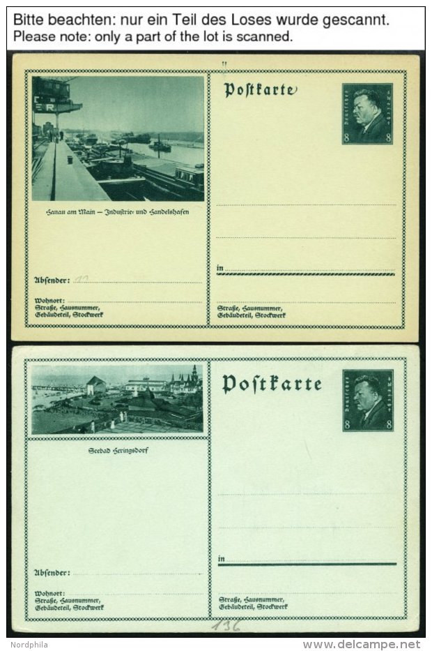 GANZSACHEN P 189-91 BRIEF, 1930, 8 Pf. Ebert, Ca. 115 Ungebrauchte, Meist Verschiedene Bildpostkarten, Feinst/Pracht - Other & Unclassified