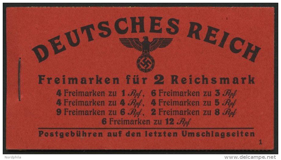 ZUSAMMENDRUCKE MH 49.3 **, 1941, Markenheftchen Hitler, Zwischenblätter Etwas Stockig, Feinst, Mi. 500.- - Se-Tenant