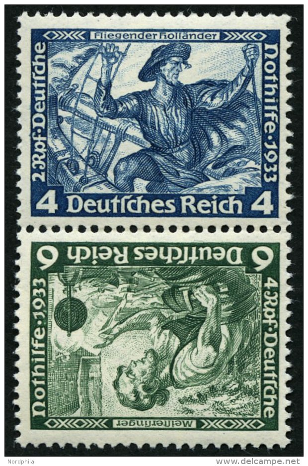 ZUSAMMENDRUCKE SK 19 **, 1933, Wagner Kehrdruck 4 + 6, Normale Zähnung, Pracht, Mi. 120.- - Se-Tenant