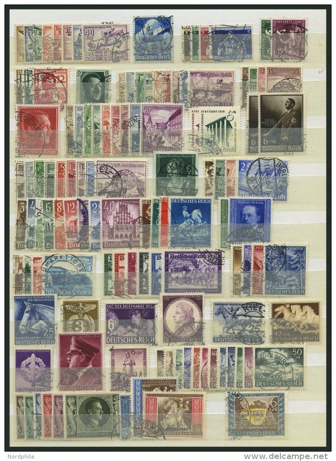 LOTS O, 1936-44, Partie Verschiedener Kompletter Ausgaben, Meist Pracht, Mi. 405.- - Used Stamps