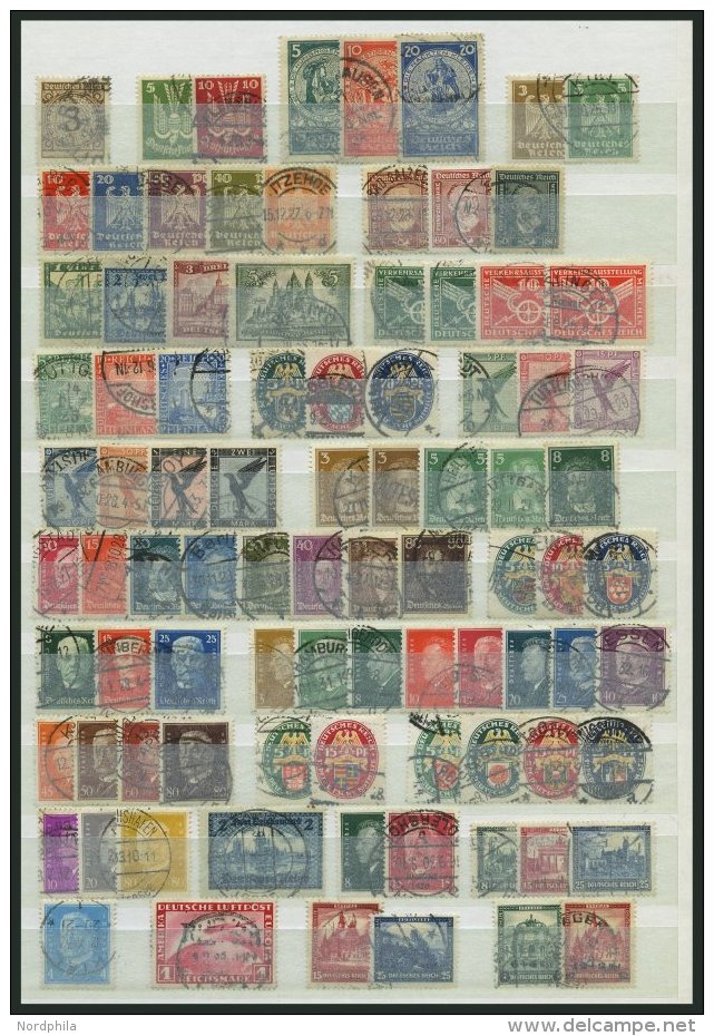 SAMMLUNGEN, LOTS O, 1924-32, Gestempelte Partie Verschiedener Werte, Feinst/Pracht, Mi. 780.- - Used Stamps