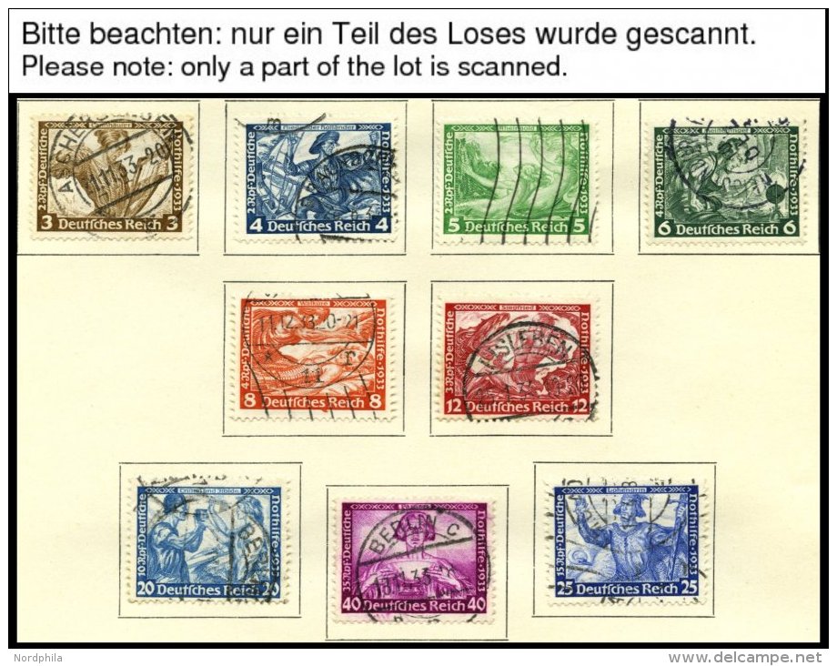 SAMMLUNGEN BrfStk,o , 1933-43, Gestempelter Sammlungsteil Dt. Reich Mit Vielen Guten Ausgaben, Meist Sauber Gestempelte - Oblitérés