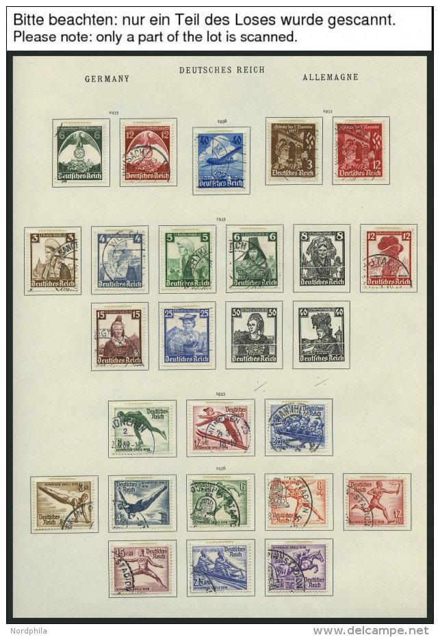 SAMMLUNGEN O, 1935-44, Sauberer Gestempelter Sammlungsteil, Fast Nur Pracht, Mi. 900.- - Used Stamps